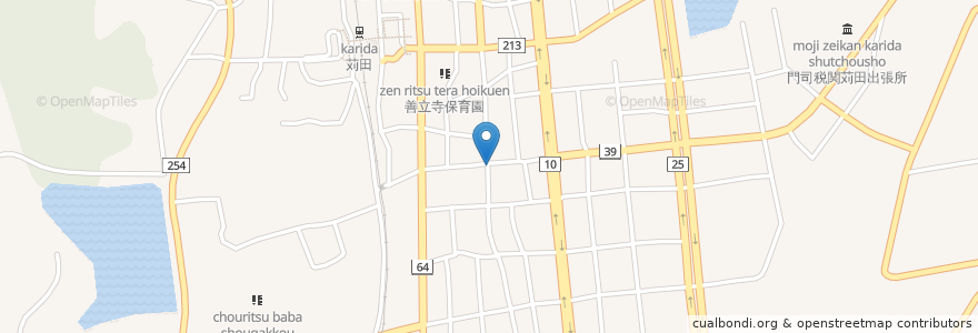 Mapa de ubicacion de 焼肉ふさみ en 日本, 福冈县, 京都郡, 苅田町.