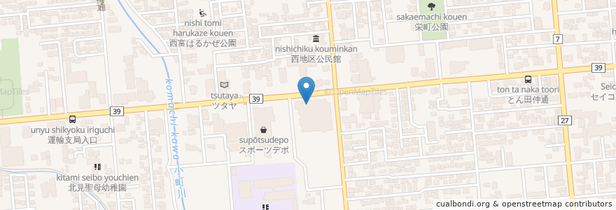 Mapa de ubicacion de ポッポ en ژاپن, 北海道, オホーツク総合振興局, 北見市.
