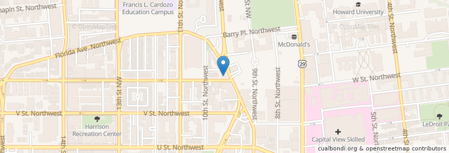 Mapa de ubicacion de Darnell's en Estados Unidos De América, Washington D. C., Washington.