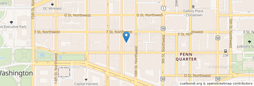 Mapa de ubicacion de E Street Lounge en 미국, 워싱턴 D.C., 워싱턴.