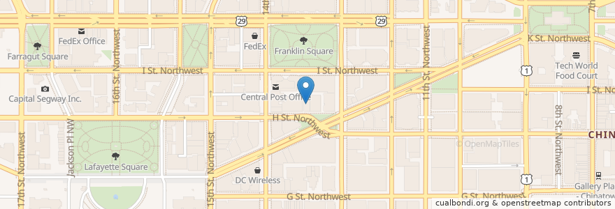Mapa de ubicacion de Cafe Mozart en Amerika Syarikat, Washington, D.C., Washington.