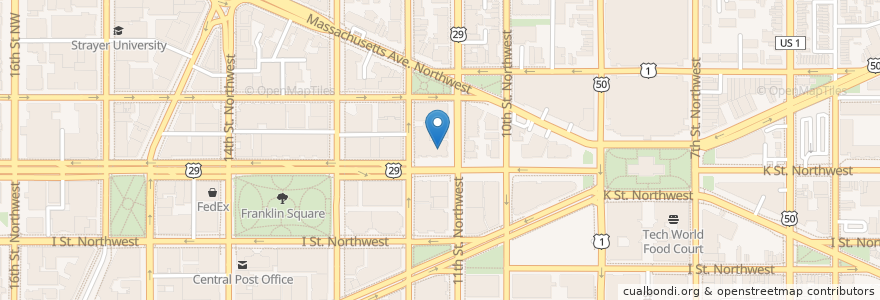 Mapa de ubicacion de Brasserie Beck en United States, Washington, D.C., Washington.