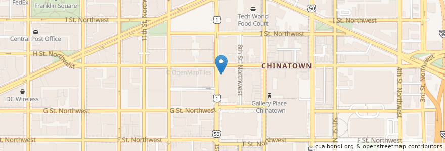 Mapa de ubicacion de Oya Restaurant & Lounge en United States, District Of Columbia, Washington.