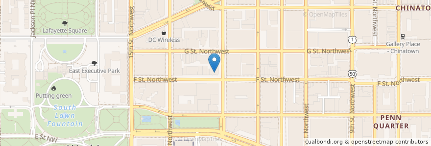 Mapa de ubicacion de Mastro's Steakhouse en Estados Unidos Da América, Washington, D.C., Washington.