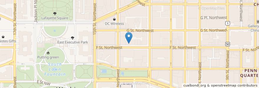 Mapa de ubicacion de Shelly's Back Room en アメリカ合衆国, ワシントンD.C., Washington.