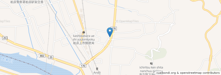 Mapa de ubicacion de 延命虫切地蔵尊 en Japan, Osaka Prefecture, Kashiwara.