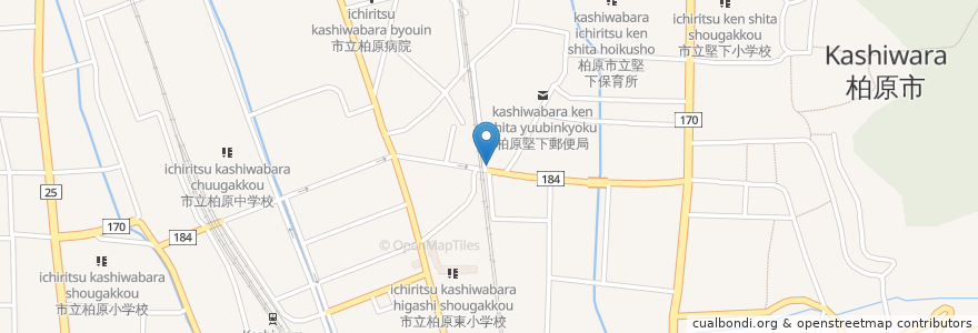 Mapa de ubicacion de じゃんぼ總本店 堅下駅前店 en Япония, Осака, 柏原市.