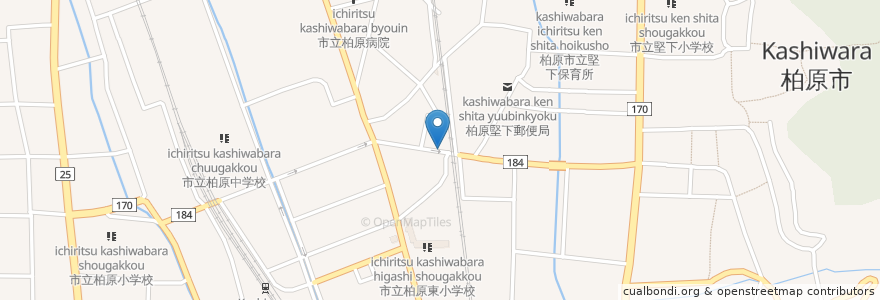 Mapa de ubicacion de Nishide Clinic en Japan, Osaka Prefecture, Kashiwara.