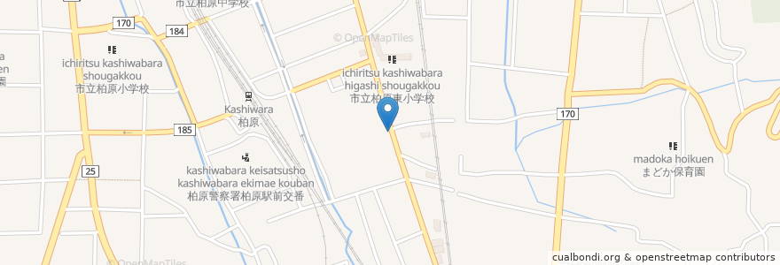 Mapa de ubicacion de メイプル薬局 en ژاپن, 大阪府, 柏原市.