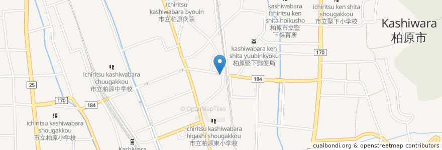Mapa de ubicacion de グレープ薬局 en Japan, 大阪府, 柏原市.