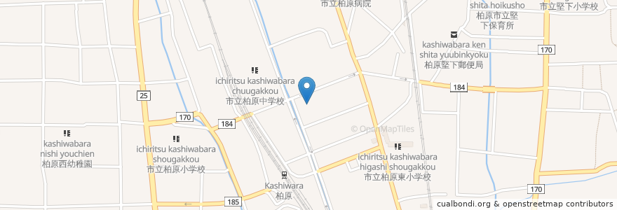 Mapa de ubicacion de 庄や浪漫 en 日本, 大阪府, 柏原市.
