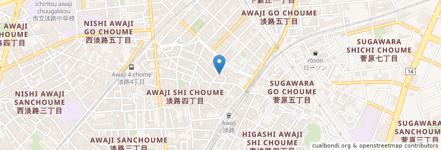 Mapa de ubicacion de スパイスアベニューゆう吉 en ژاپن, 大阪府, 大阪市, 東淀川区.