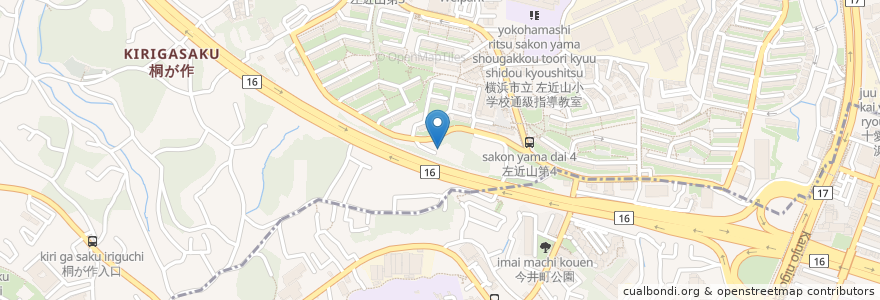 Mapa de ubicacion de タイムズ 桐が作 en Japão, 神奈川県, 横浜市, 旭区.