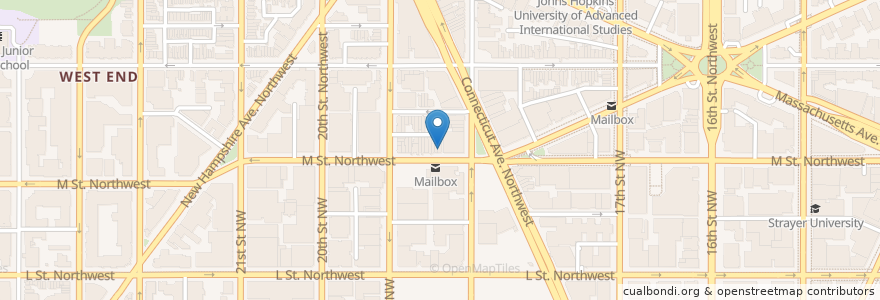 Mapa de ubicacion de Ozio Martini & Cigar Lounge en Vereinigte Staaten Von Amerika, Washington, D.C., Washington.
