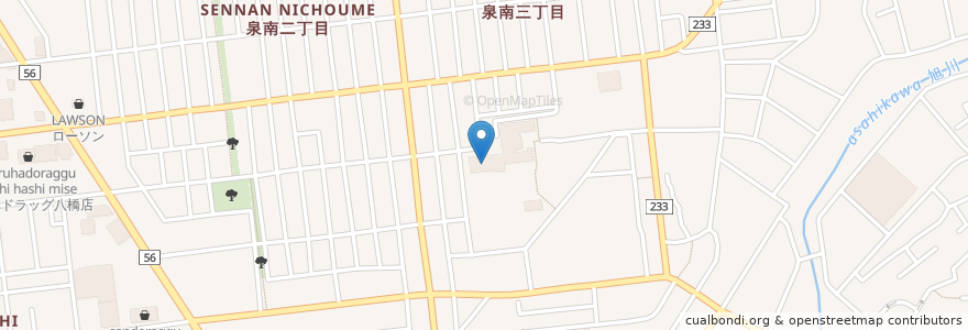 Mapa de ubicacion de 体育館 en Japón, Prefectura De Akita, 秋田市.