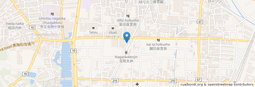 Mapa de ubicacion de 若菜そば en Japón, Prefectura De Kioto, 長岡京市.