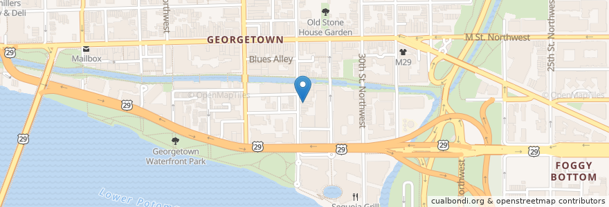 Mapa de ubicacion de Chez Billy en Estados Unidos De América, Washington D. C., Washington.
