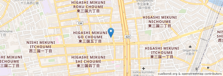 Mapa de ubicacion de 炭火焼居心（いしん） en 日本, 大阪府, 大阪市, 淀川区.