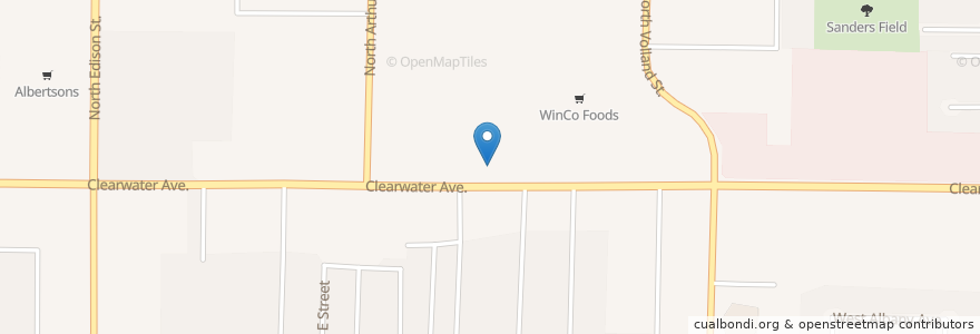 Mapa de ubicacion de Jack in the Box en Amerika Birleşik Devletleri, Vaşington, Benton County, Tri-Cities, Kennewick.