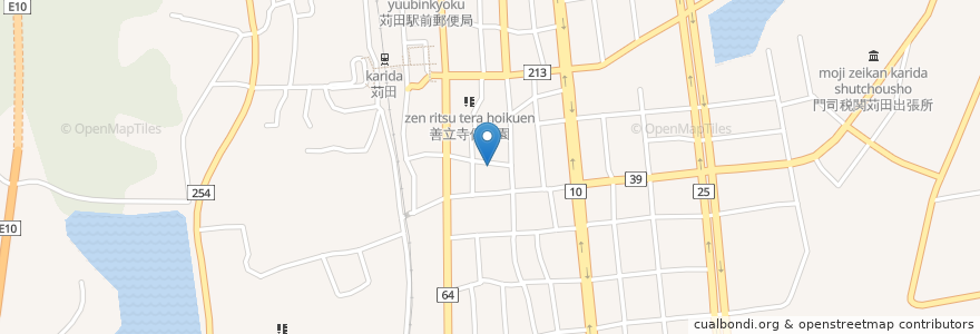 Mapa de ubicacion de 田舎ラーメン来々軒 苅田店 en 日本, 福岡県, 京都郡, 苅田町.