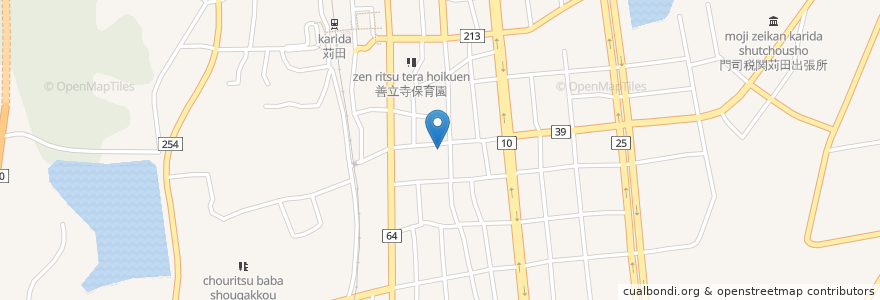 Mapa de ubicacion de まつり茶屋 苅田店 en 日本, 福岡県, 京都郡, 苅田町.