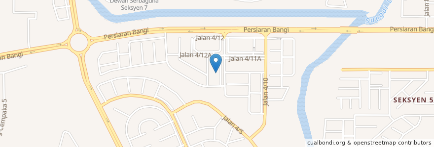 Mapa de ubicacion de Inspire Cafe en مالزی, سلانگور, Majlis Perbandaran Kajang.