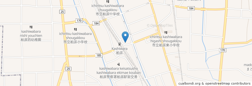 Mapa de ubicacion de 関西みらい銀行 柏原支店 en Japan, Präfektur Osaka, 柏原市.