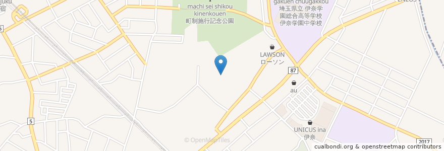 Mapa de ubicacion de すまいる伊奈 en Jepun, 埼玉県, 北足立郡, 伊奈町.