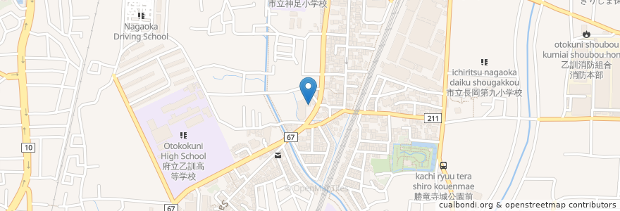 Mapa de ubicacion de 鳥くぼ en 일본, 교토부, 長岡京市.