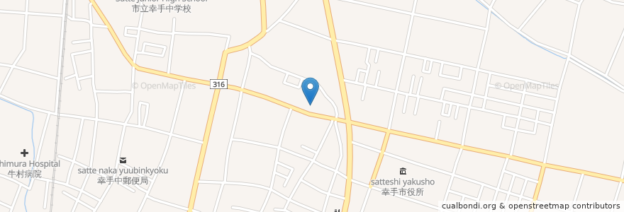 Mapa de ubicacion de 浅間神社 en 日本, 埼玉県, 幸手市.