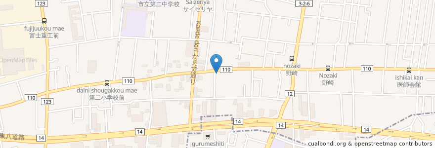 Mapa de ubicacion de 三鷹市消防団代休分団 en Giappone, Tokyo, 三鷹市.