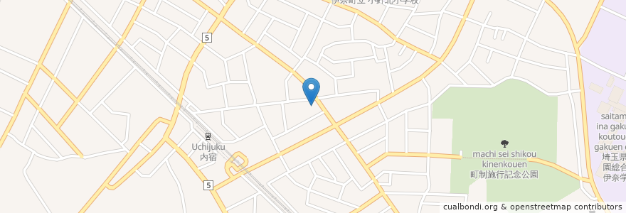 Mapa de ubicacion de 伊奈ゆたか保育園 en Japan, 埼玉県, 北足立郡, 伊奈町.