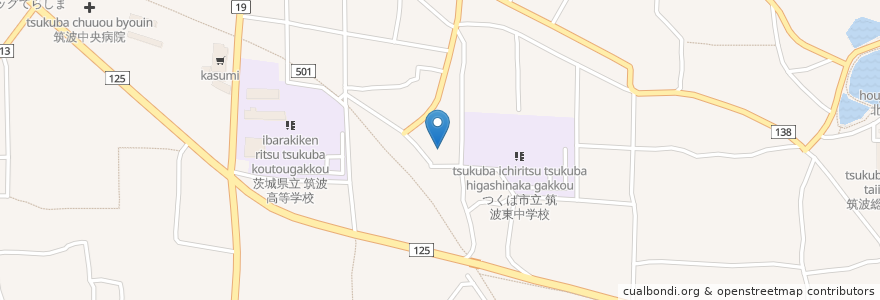 Mapa de ubicacion de デイサービスなかよし en ژاپن, 茨城県, つくば市.