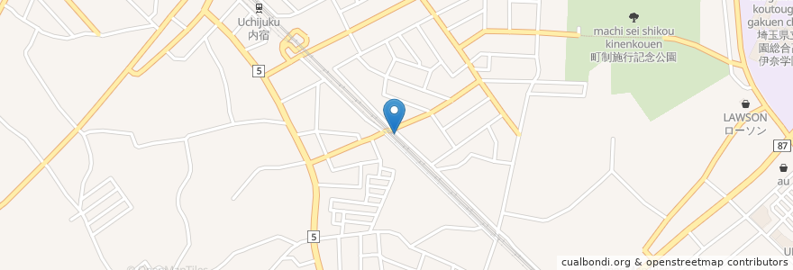 Mapa de ubicacion de タイムズのＢ 小針有料簡易駐車場 en Япония, Сайтама, 北足立郡, 伊奈町.