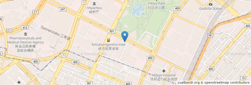 Mapa de ubicacion de ちよくる en Japón, Tokio, Chiyoda.