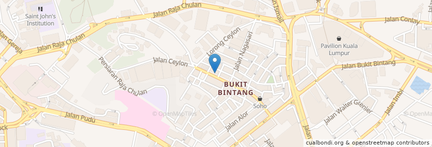 Mapa de ubicacion de BAGUS Kitchen&Bar en マレーシア, セランゴール, クアラルンプール.