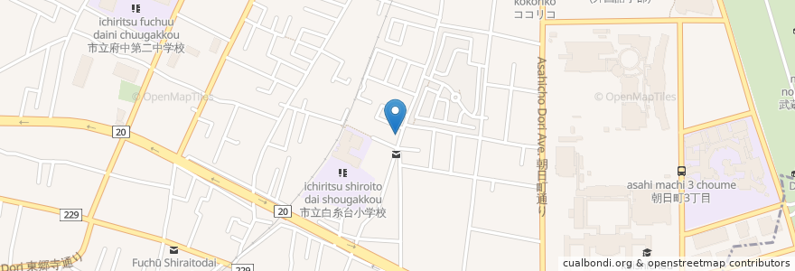 Mapa de ubicacion de スナック ペスタロッチ en Япония, Токио, Футю.