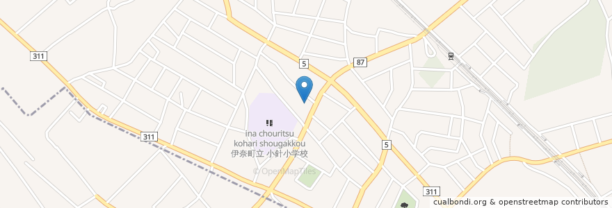 Mapa de ubicacion de 武蔵野銀行 伊奈支店 en Japonya, 埼玉県, 北足立郡, 伊奈町.