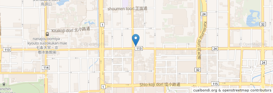 Mapa de ubicacion de スイートマロンカフェ en Japan, Präfektur Kyōto, 京都市, 下京区.