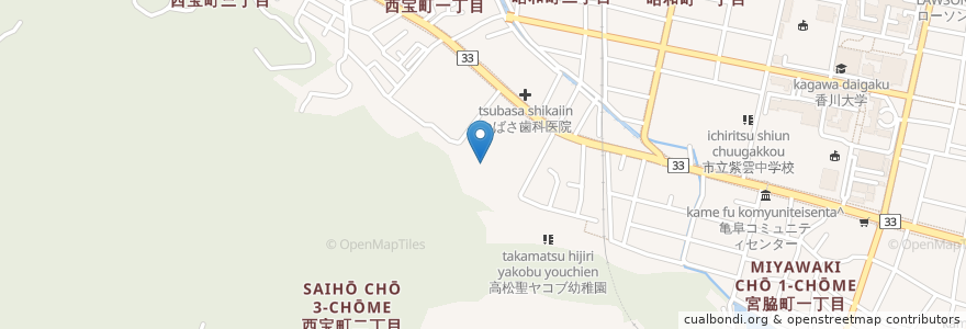 Mapa de ubicacion de 高松市立亀阜小学校 みねやま分校 en Japan, 香川県, 高松市.