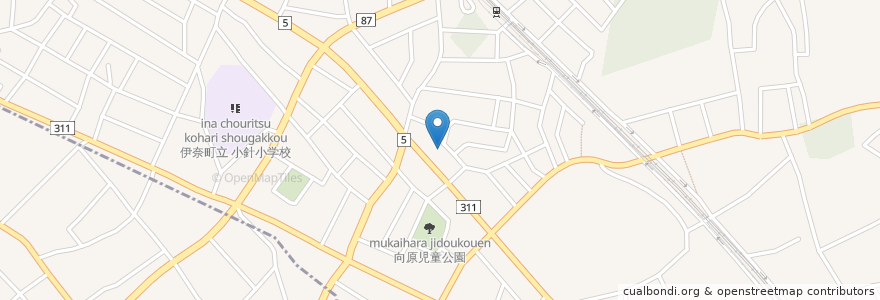 Mapa de ubicacion de 埼玉縣信用金庫 伊奈支店 en 日本, 埼玉県, 北足立郡, 伊奈町.