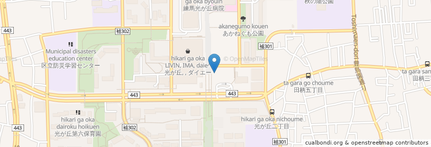 Mapa de ubicacion de はつらつセンター光が丘 en Japão, Tóquio, 練馬区.