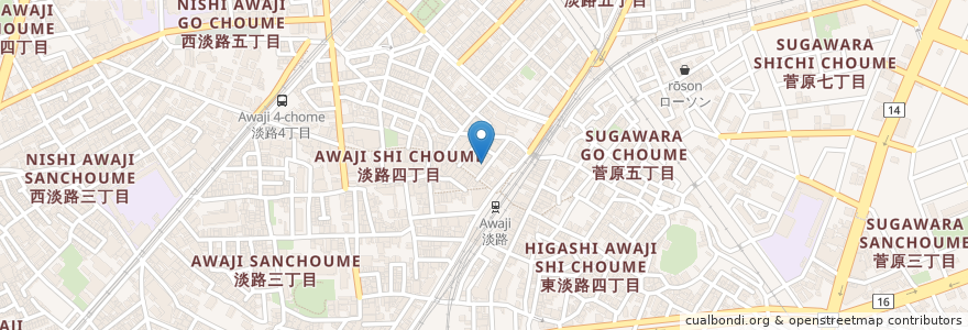 Mapa de ubicacion de 白木屋 en Япония, Осака, 大阪市, 東淀川区.