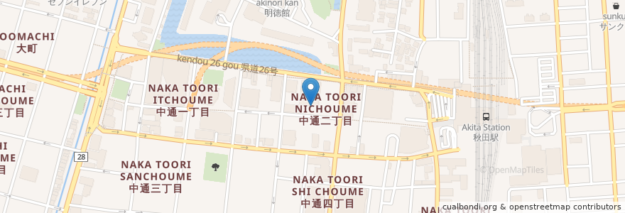 Mapa de ubicacion de 秋田県地域婦人団体連絡協議会 en Japan, 秋田県, 秋田市.