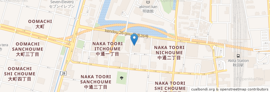 Mapa de ubicacion de カレッジプラザ en 日本, 秋田県, 秋田市.