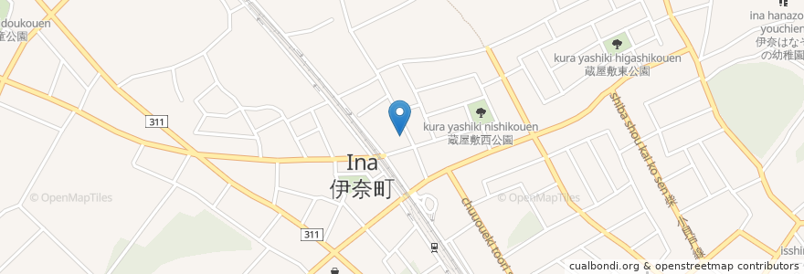 Mapa de ubicacion de デイパーク伊奈中央第1 en Japan, 埼玉県, 北足立郡, 伊奈町.