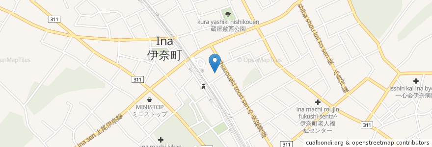 Mapa de ubicacion de おれんじ保育園 en 日本, 埼玉県, 北足立郡, 伊奈町.