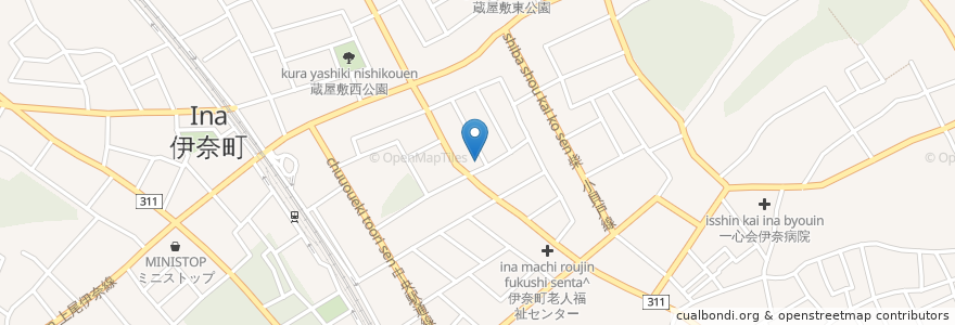 Mapa de ubicacion de そば処砂場 en 일본, 사이타마현, 北足立郡, 伊奈町.