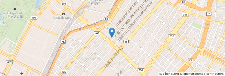 Mapa de ubicacion de 鰻　登亭 en Japão, Tóquio.