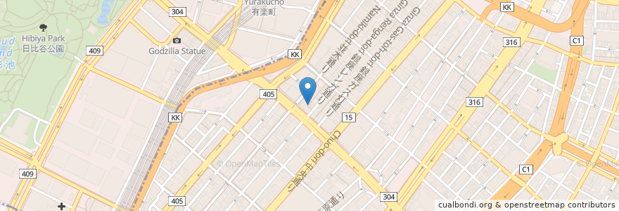 Mapa de ubicacion de 和食＆ワイン　びいどろ亭 en 日本, 東京都.
